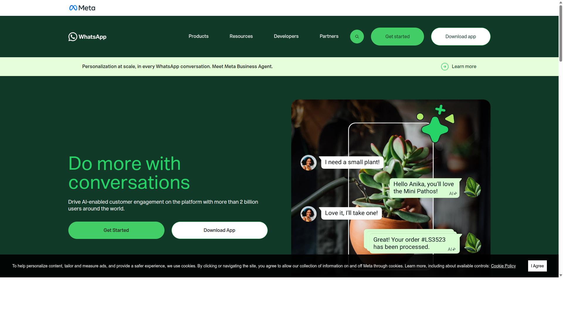 WhatsApp Business Platform website